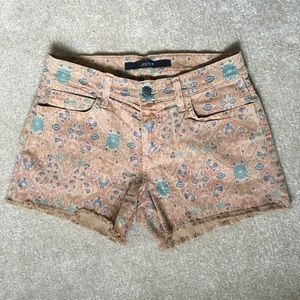 Anthropologie Joe's Floral Jacquard Shorts sz 27